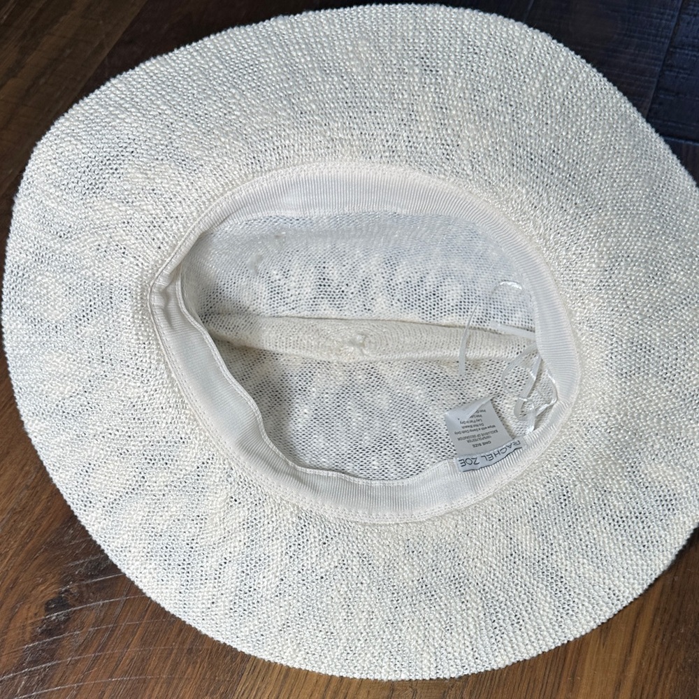 Rachel Zoe Ivory Textured Sun Hat - Picture 6 of 6